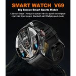 product_image_name-Quality-V69 Smart Watch Multi-sports Waterproof Smart Watch Unisex Smartwatch - Black-2