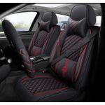 AD Universal Full Complete Luxury Leather Car Seat Cover and Acessory Set - Multicolour
