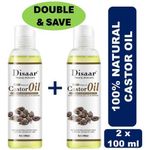 Disaar 100% Natural Castor Multi-Purpose Whitening & Moisturizing Oil - 100 ml X 2