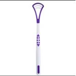 Stainless Steel Tongue Scraper – Oral Care Cleaner – Purple