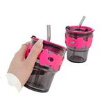 product_image_name-Generic-Creative Style Portable Glass Drinking Souvenir Mug - 350ml Pink-2