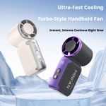 Generic Rechargeable Mini Handheld Fan – Portable Quiet Cooling Pocket Fan - Purple - image 3
