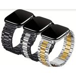 product_image_name-Generic-2 pcs Premium Stainless Steel Strap for Apple Watch – Adjustable Metal Bracelet Band with adjustment tool (Black, Gold, Mixed Colour)-5