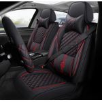 AD Universal Full Complete Luxury Leather Car Seat Cover and Acessory Set - Multicolour