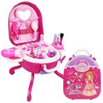 product_image_name-Generic-3 in 1 Kids Makeup Toy Set Girls Cosmetics Cosplay Princess Dresser Lipstick Pretend Toy Suitcase Toy Early Learning Educational Toys Kids Role Play Birthday Gift-2