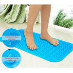 White Label Bathroom Anti-slip Mat with Suction Cup and Foot Massage Points - Blue - image 2
