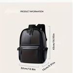 Generic Men's Lightweight Backpack - Large Capacity Anti-Fade Black Laptop Bag - image 7