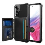 product_image_name-Samsung-Galaxy A16 / A17 / A26 High Quality Shockproof Case With Magnetic Wallet Card Holder- Black-3