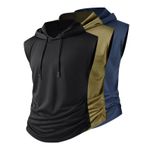 product_image_name-Generic-Unisex Cotton Sleeveless Hoodie - Dark Blue-1