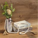 product_image_name-ShebSheb-58in Wood Bead Garland with Tassels, Farmhouse Rustic Country Decor Prayer Boho Wall Hanging Decoration, Curtain Rod Accent and Shelf Decoration-6