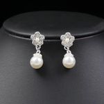 product_image_name-Dou-color-Pearl jewelry set, necklace, earrings, two-piece set, wedding banquet, light luxury accessories-3