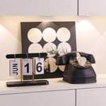 Generic Desktop Calendar,  Reusable Wooden Desk Calendar Standing Flip - image 5