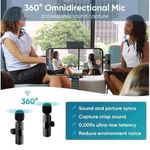 product_image_name-Generic-TECHMASTERS K9 Wireless Microphone 2.4GHz Professional Microphone (with clip) Compatible with iPhone, Type-C and USB devices (includes two microphones)-2