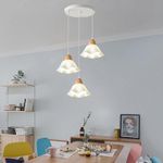 Generic 3-Light Nordic Modern Pendant Light, Minimalist Dining Room Ceiling Lamp 45W- White - image 2