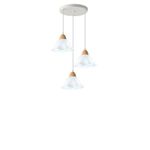 Generic 3-Light Nordic Modern Pendant Light, Minimalist Dining Room Ceiling Lamp 45W- White - image 3