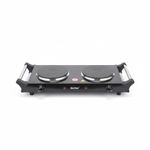 STAR CHEF Double Electric Hot Plate - Adjustable Temperature, Portable Cooking Stove, Black