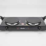 STAR CHEF Double Electric Hot Plate - Adjustable Temperature, Portable Cooking Stove, Black - image 3