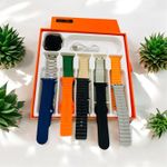 product_image_name-MK-Series 9 Smartwatch - With 10 Colorful Straps for Men & Women. Supports Android & iOS, with Features Like Heart Rate Tracking, Seamlessly Receive Calls with Double Tap (Silver)-1