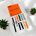product_image_name-MK-Series 9 Smartwatch - With 10 Colorful Straps for Men & Women. Supports Android & iOS, with Features Like Heart Rate Tracking, Seamlessly Receive Calls with Double Tap (Silver)-5