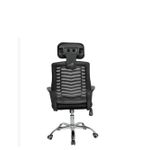 product_image_name-White Label-High Adjustable Swivel Office Mesh Chair - Neckrest  - Black -3