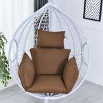 product_image_name-Generic-Hanging Hammock Chair Cushion Swing Seat Cushion Thick Nest Hanging Chair Back with Pillow Coffee - Multicolor-1
