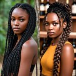 product_image_name-SXCHEN-2 Pack Brown And Black African Fashion Hair Extensions Hip Hop Braids-2