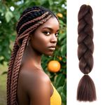 product_image_name-SXCHEN-2 Pack Brown And Black African Fashion Hair Extensions Hip Hop Braids-3