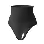 product_image_name-Generic-Lifter Seamless Women High Waist Slimming Thong Panty Tummy Control-Black-5