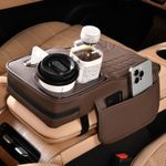 Generic Multifunctional car armrest pad with cup holder, PU car armrest pad - image 2