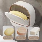 product_image_name-Generic-2PCS Wall-Mounted Soap Box with Lid Light Luxury Soap Holder Punch-Free Soap Box  Laundry Soap Box For Bathroom Kitchen-5