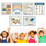 product_image_name-Generic-English Posters for Children, English Posters for the Classroom - 16 x Learning Wall Posters for Children in the Classroom, Pre-Learning Materials Homeschool Teaching Aid Posters for Study, Bedroom-4