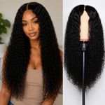 20 inches Long Deep Curly Hair Wig - Black
