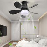 product_image_name-Generic-E27 screw-mouth fan light, low noise LED ceiling fan light 40W, bedroom and living room ceiling lights-8