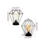 White Label Iron Hollow Table Lamps Warm Light Lantern - Geometry - image 2