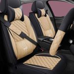 Generic High Quality 5 Seat Universal Covers - Beige/Black - image 2