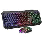 Generic 2-IN-1 Rainbow Glow Gaming Keyboard& Mouse Set with Backlight Luminous Gaming Peripheral Ergonomic Mechanical Feel Keyboard Mouse - image 8