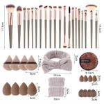 Generic 40Pcs Makeup Kit Makeup Brush Set Eye Shadow Mixing Brush Beauty sponge makeup brush Female Cosmetics Beauty Tools - image 3