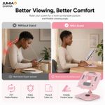 Generic 720° Rotating Foldable Metal Tablet & Phone Stand - Pink