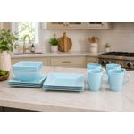 Melamine Ware Stunning 16-Piece Square Dinnerware Set - image 2