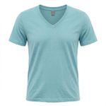 Fashion Women's 4-Piece V-Neck Plain T-Shirt Set - Sky Blue/Black/Brown/Gray - image 2