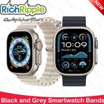 product_image_name-RichRipple-Black+Grey 2 Smart Watch Bands Bluetooth Call 2.08 inch Smart Watches - Black-1