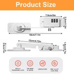 Generic Window Safety Lock, Child Window Safety Lock with Combination,  Adjustable Window Restrictor - image 2
