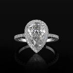 zircon Elegant Silver Wedding Ring