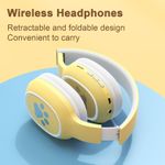 Generic Foldable Wireless Bluetooth Headset – Cute Paw Print Over-Ear Headphones with Mic & MicroSD Slot - image 6