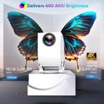 Feud London Smart Ultra HD Portable Mini Projector with 180° Rotation Stand - image 4