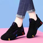 product_image_name-Generic-Casual Low Top Lace Up Sneakers - Black - Black - 40-1