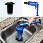 product_image_name-Generic-1 Set Toilet Plunger, Drain Clog Remover Tool With 4 Sized Suckers, High Pressure Air Drain Blaster-8