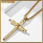 product_image_name-ASHION-Unisex Stainless Steel Cross Pendant Chain – Fashion Jewelry for Men & Women-8