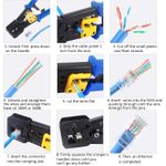 Generic RJ45 Crimping Tool Kit for Cat6 Cat5E Cat5,Multifunctional Ethernet Network Cable Crimper - image 5