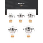 White Label 10 Pcs Stainless Steel Kitchen Cookware Sets - Red - image 3